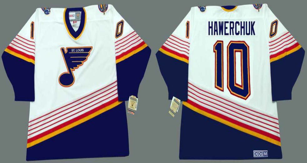 2019 Men St.Louis Blues #10 Hawerchuk white CCM NHL jerseys->st.louis blues->NHL Jersey